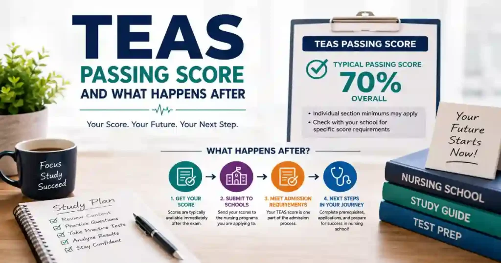 TEAS passing score and what happens after the exam