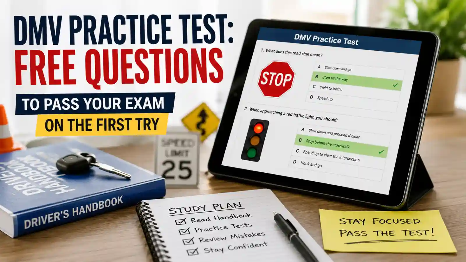 DMV Practice Test: Free Questions to Pass Your Exam on the First Try