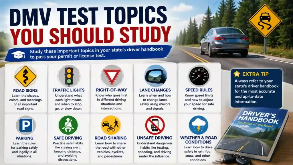 DMV Test Topics You Should Study