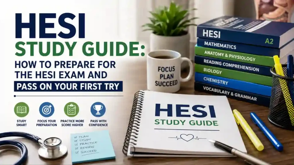 HESI Study Guide for preparing for the HESI exam and passing on the first try