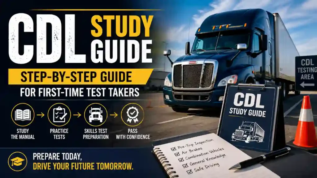 CDL Study Guide step-by-step guide for first-time test takers
