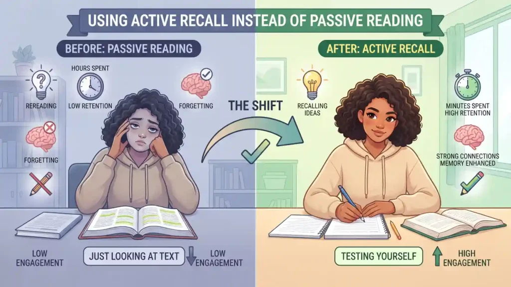 Using Active Recall Instead of Passive Reading