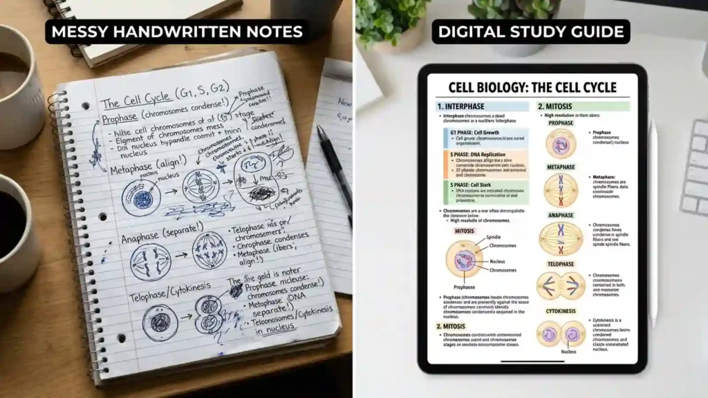 Study Guide Maker vs. Notes by Hand
